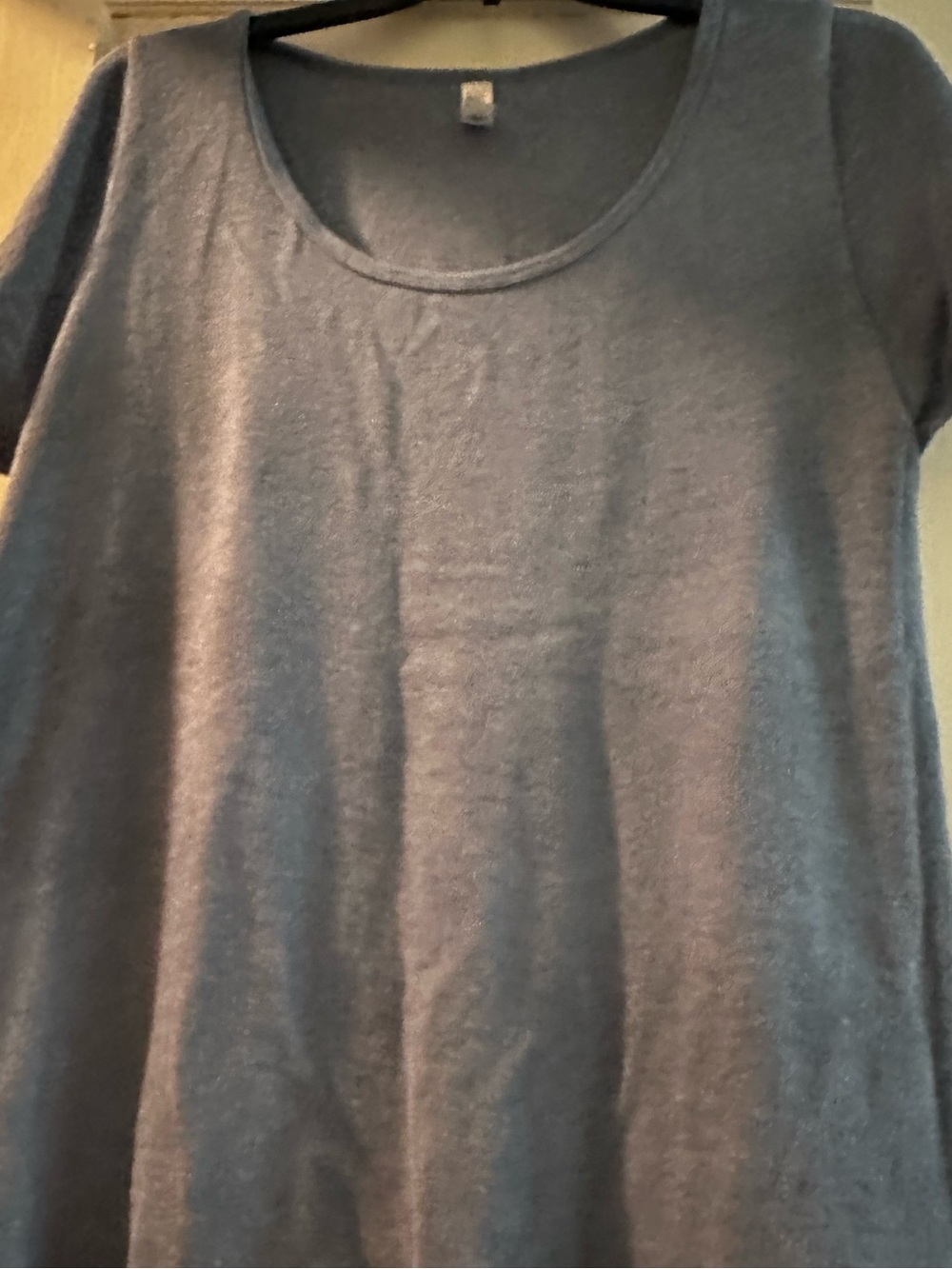 LuLaRoe- Women's Scoop Neck Short Sleeve Top - Light Blue